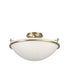 Hubbardton Forge Simple Lines Plain Large Semi Flush Model: 124304-SKT-82-GG0053