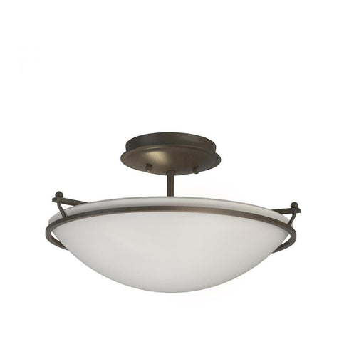 Hubbardton Forge Simple Lines Plain Small Semi Flush Model: 124302-SKT-82-GG0047