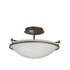 Hubbardton Forge Simple Lines Plain Small Semi Flush Model: 124302-SKT-82-GG0047