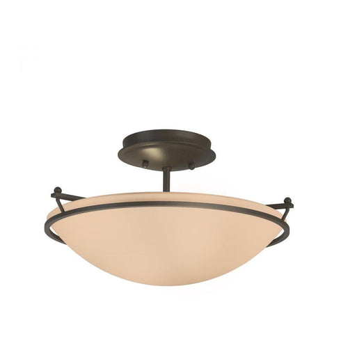 Hubbardton Forge Simple Lines Plain Small Semi Flush Model: 124302-SKT-82-GG0047