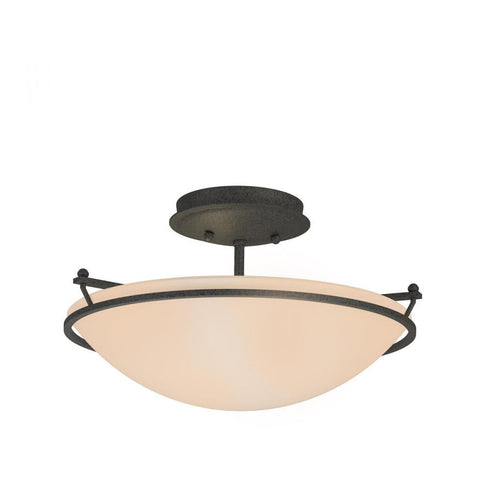 Hubbardton Forge Simple Lines Plain Small Semi Flush Model: 124302-SKT-82-GG0047