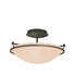 Hubbardton Forge Simple Lines Plain Small Semi Flush Model: 124302-SKT-82-GG0047
