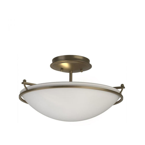 Hubbardton Forge Simple Lines Plain Small Semi Flush Model: 124302-SKT-82-GG0047