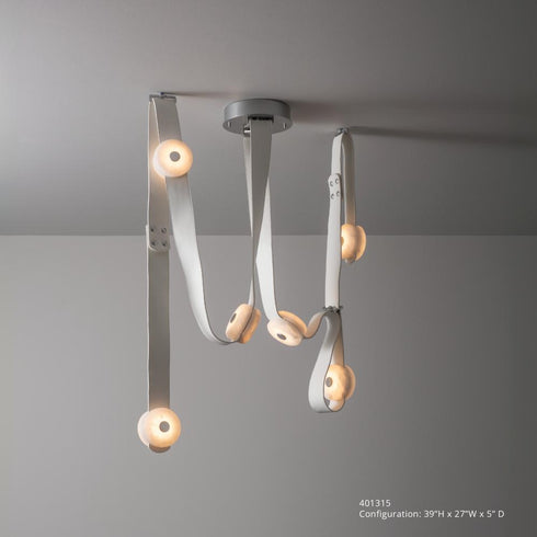 Hubbardton Forge SNAPS Medium LED Pendant in Sterling Finish Model: 401315-LED-STND-85-LW-AR