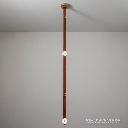 Hubbardton Forge SNAPS Small LED Pendant in Modern Brass Finish Model: 401850-LED-STND-86-LC-AR