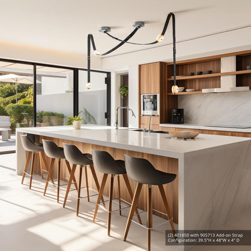 Hubbardton Forge SNAPS Small LED Pendant in Sterling Finish Model: 401850-LED-STND-85-LK-AR