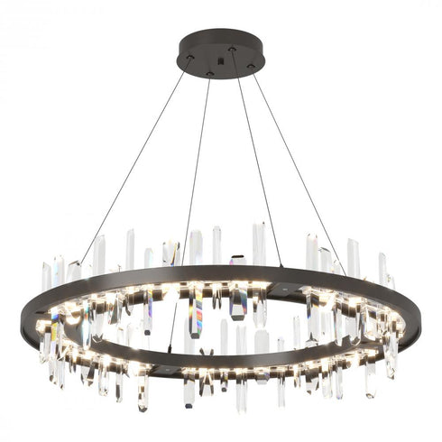 Hubbardton Forge Solitude Circular LED Pendant in Bronze Finish Model: 139915-LED-STND-05-CR