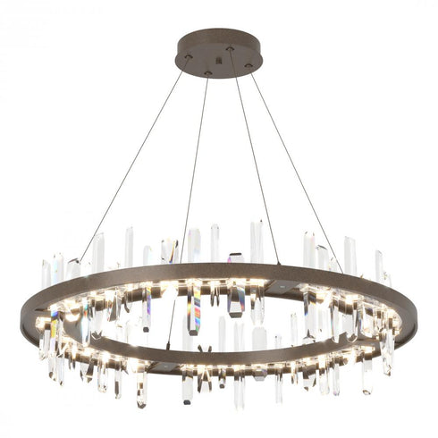Hubbardton Forge Solitude Circular LED Pendant in Bronze Finish Model: 139915-LED-STND-05-CR