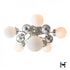 Hubbardton Forge Sprig 6 Light Semi Flush in Sterling Finish Model: 128716-SKT-85-GG0639