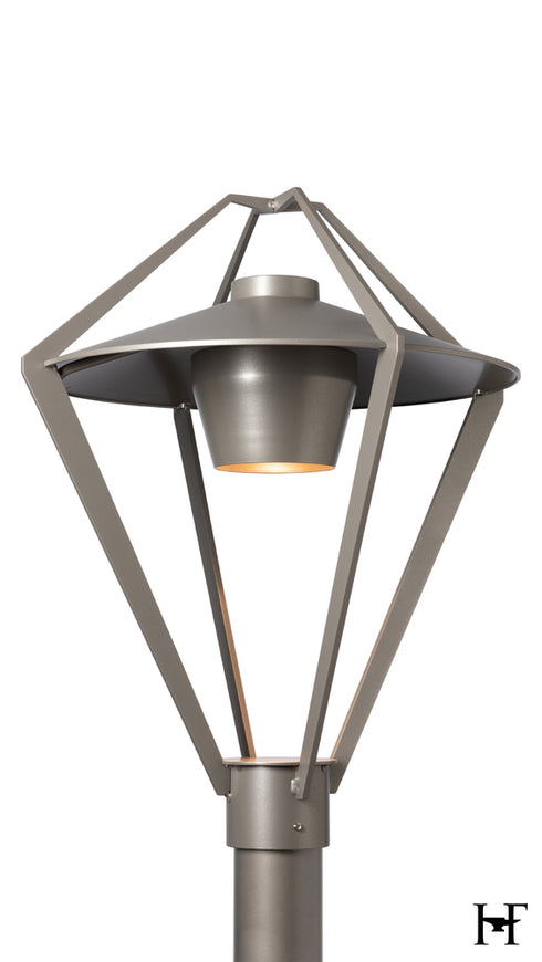 Hubbardton Forge Stellar Dark Sky Friendly Post Light in Coastal Burnished Steel Finish Model: 342652-SKT-78-78