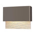 Hubbardton Forge Stratum Dark Sky Friendly LED Outdoor Sconce in Coastal Oil Rubbed Bronze Finish Model: 302630-LED-14-14