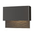 Hubbardton Forge Stratum Dark Sky Friendly LED Outdoor Sconce in Coastal Oil Rubbed Bronze Finish Model: 302630-LED-14-14