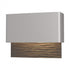 Hubbardton Forge Stratum Dark Sky Friendly LED Outdoor Sconce in Coastal Oil Rubbed Bronze Finish Model: 302630-LED-14-14