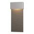 Hubbardton Forge Stratum Large Dark Sky Friendly LED Outdoor Sconce in Coastal Oil Rubbed Bronze Finish Model: 302632-LED-14-14