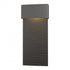 Hubbardton Forge Stratum Large Dark Sky Friendly LED Outdoor Sconce in Coastal Oil Rubbed Bronze Finish Model: 302632-LED-14-14