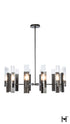 Hubbardton Forge Summit 12 Light Pendant in Dark Smoke Finish Model: 132047-SKT-MULT-07-ZM0828