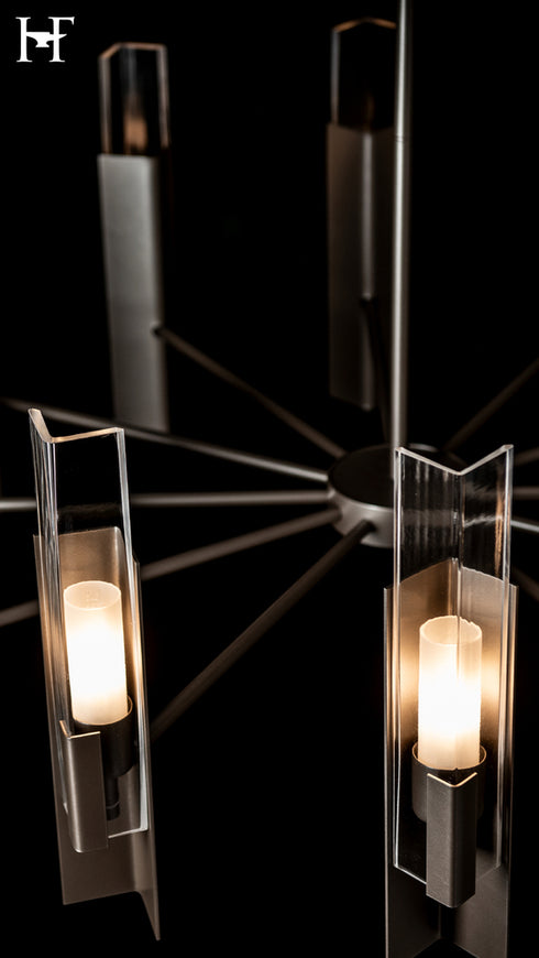 Hubbardton Forge Summit 12 Light Pendant in Dark Smoke Finish Model: 132047-SKT-MULT-07-ZM0828