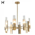 Hubbardton Forge Summit 8 Light Pendant in Modern Brass Finish Model: 132045-SKT-MULT-86-FD0828