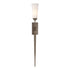Hubbardton Forge Sweeping Taper ADA Sconce in Bronze Finish Model: 204529-SKT-05-GG0350