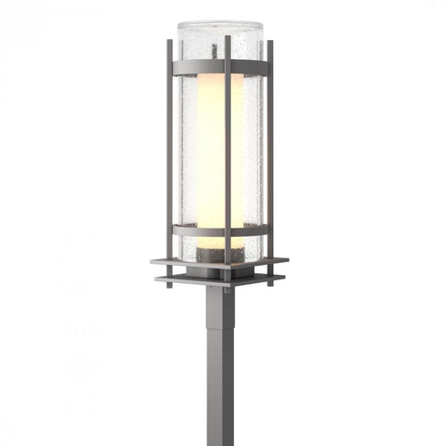 Hubbardton Forge Torch Outdoor Post Light in Coastal Oil Rubbed Bronze Finish Model: 345897-SKT-14-ZS0684