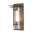 Hubbardton Forge Torch Small Outdoor Sconce with Top Plate in Coastal Oil Rubbed Bronze Finish Model: 305996-SKT-14-ZS0654