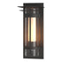 Hubbardton Forge Torch with Top Plate Large Outdoor Sconce in Coastal Oil Rubbed Bronze Finish Model: 305998-SKT-14-ZS0656