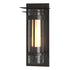 Hubbardton Forge Torch with Top Plate Large Outdoor Sconce in Coastal Oil Rubbed Bronze Finish Model: 305998-SKT-14-ZS0656