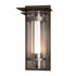 Hubbardton Forge Torch with Top Plate Large Outdoor Sconce in Coastal Oil Rubbed Bronze Finish Model: 305998-SKT-14-ZS0656