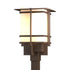 Hubbardton Forge Tourou Large Outdoor Post Light in Coastal Oil Rubbed Bronze Finish Model: 346013-SKT-14-GG0084