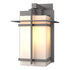 Hubbardton Forge Tourou Large Outdoor Sconce in Coastal Oil Rubbed Bronze Finish Model: 306008-SKT-14-GG0093