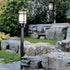 Hubbardton Forge Tourou Outdoor Post Light in Coastal Oil Rubbed Bronze Finish Model: 346011-SKT-14-GG0076