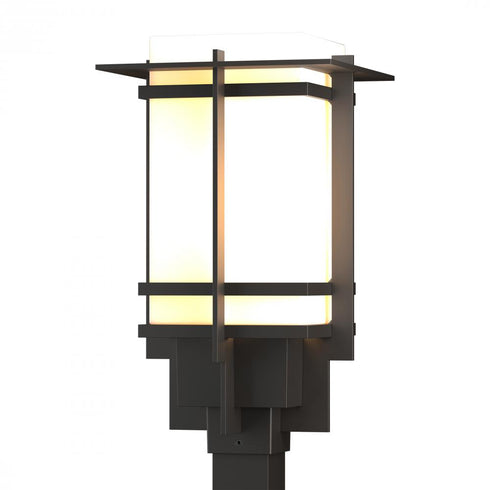 Hubbardton Forge Tourou Outdoor Post Light in Coastal Oil Rubbed Bronze Finish Model: 346011-SKT-14-GG0076