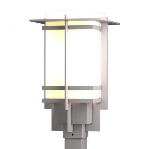Hubbardton Forge Tourou Outdoor Post Light in Coastal Oil Rubbed Bronze Finish Model: 346011-SKT-14-GG0076