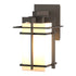 Hubbardton Forge Tourou Outdoor Sconce in Coastal Oil Rubbed Bronze Finish Model: 306007-SKT-14-GG0111