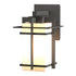 Hubbardton Forge Tourou Outdoor Sconce in Coastal Oil Rubbed Bronze Finish Model: 306007-SKT-14-GG0111