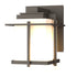 Hubbardton Forge Tourou Small Outdoor Sconce in Coastal Oil Rubbed Bronze Finish Model: 306006-SKT-14-GG0110