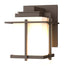 Hubbardton Forge Tourou Small Outdoor Sconce in Coastal Oil Rubbed Bronze Finish Model: 306006-SKT-14-GG0110
