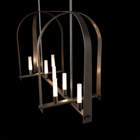 Hubbardton Forge Triomphe 9 Light Linear Pendant Model: 131075-SKT-MULT-14-FD0462