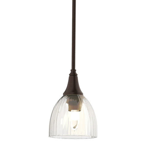 Hubbardton Forge Trumpet Mini Pendant in Bronze Finish Model: 182640-SKT-MULT-05-GG0001