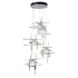 Hubbardton Forge Tura 5 Light Frosted Glass Pendant Model: 131128-SKT-LONG-05-YC0305