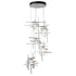 Hubbardton Forge Tura 5 Light Frosted Glass Pendant Model: 131128-SKT-LONG-05-YC0305