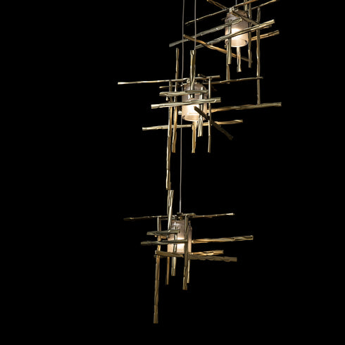Hubbardton Forge Tura 5 Light Frosted Glass Pendant Model: 131128-SKT-LONG-89-YC0305