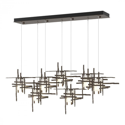 Hubbardton Forge Tura 7 Light Frosted Glass Rectangular Model: 131096-SKT-STND-86-YC0305