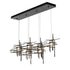 Hubbardton Forge Tura 7 Light Frosted Glass Rectangular Model: 131096-SKT-STND-86-YC0305