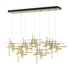 Hubbardton Forge Tura 7 Light Frosted Glass Rectangular Model: 131096-SKT-STND-86-YC0305