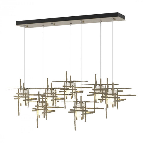 Hubbardton Forge Tura 7 Light Frosted Glass Rectangular Model: 131096-SKT-STND-86-YC0305