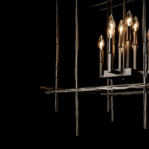 Hubbardton Forge Tura 8 Light Large Chandelier Model: 101317-SKT-20