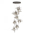 Hubbardton Forge Tura 9 Light Frosted Glass Round Pendant Model: 131109-SKT-STND-86-YC0305