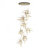 Hubbardton Forge Tura 9 Light Frosted Glass Round Pendant Model: 131109-SKT-STND-86-YC0305