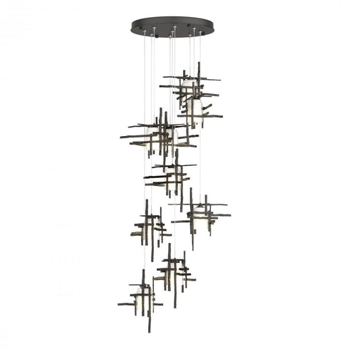 Hubbardton Forge Tura 9 Light Frosted Glass Round Pendant Model: 131109-SKT-STND-86-YC0305